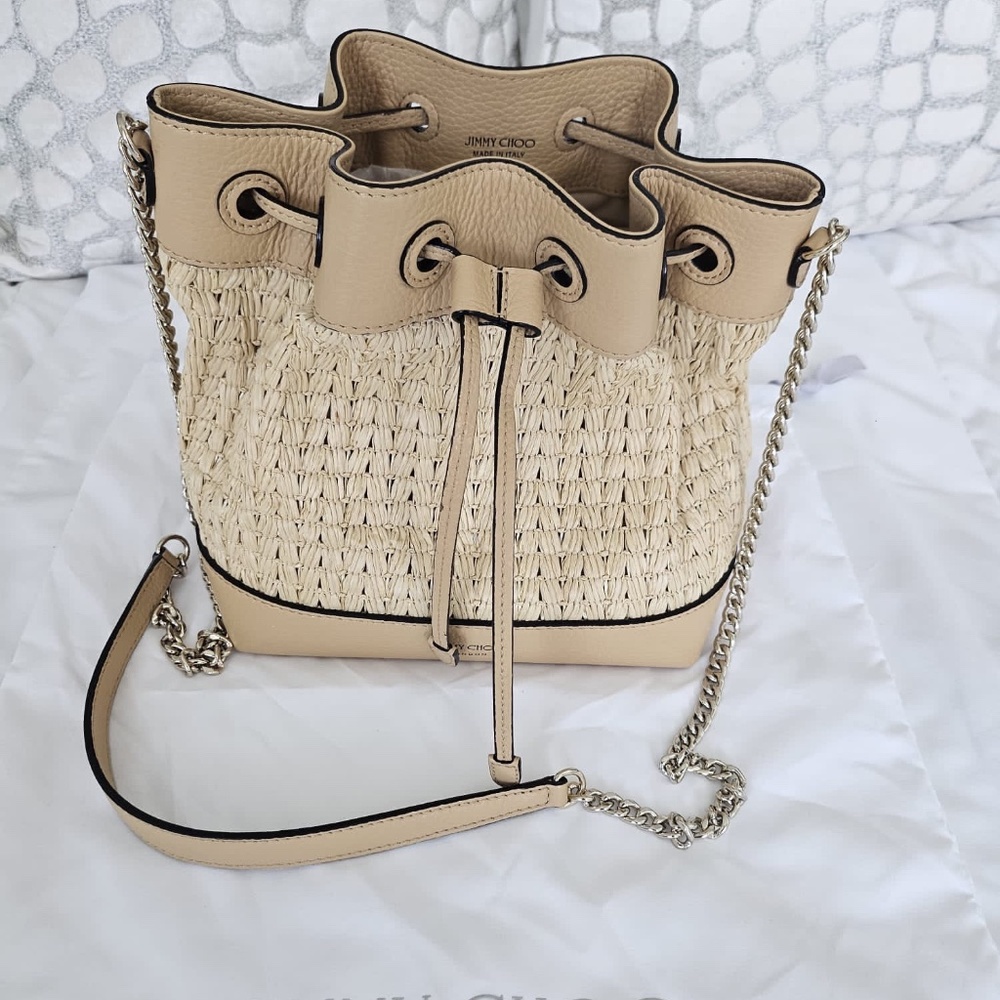 Luxury boho, Jimmy Choo Luzetta bucket